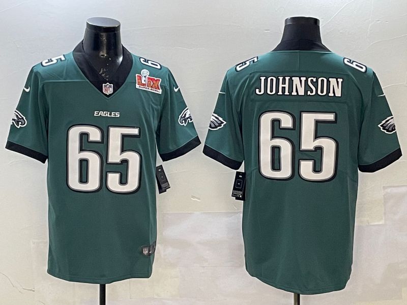 Men Philadelphia Eagles #65 Johnson Green Second generation 2025 Nike Limited NFL Jersey style 2->philadelphia eagles->NFL Jersey
